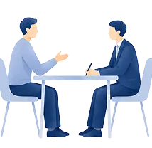 入会の相談をする様子のイラスト